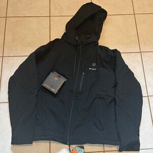 Black Men’s Ororo Classic hooded jacket NWT WITH battery